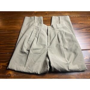 Summit Hill Dress Pants Women's Size 14 Tan Flat Front Pleated Vintage